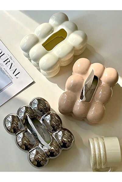 peony studio Decorative Cream Ceramic Napkin Holder - Lp001-nb