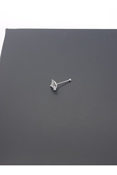 Set 925 Ayar Gümüş Zirkon Taşlı 3 mm Kare Hızma (En:3 mm Boy:3 mm)