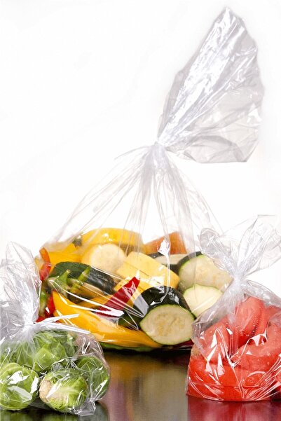 Kalbi Ticaret Bakkaliye Torbası 1 Kg Şeffaf Naylon Torba 5'lik 30x52 Cm Bakliyat Torbası Kalın Poşet
