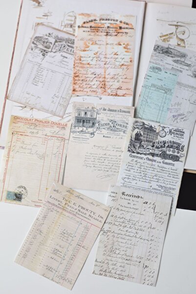 Scrapbook Vintage Documents Scrapbook Kağıdı Seti / Bullet Journal & Kolaj, P...