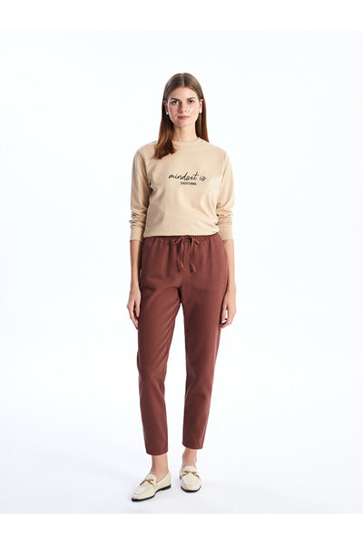 LC Waikiki Standard Fit Women's Trousers - Elastic Waist
