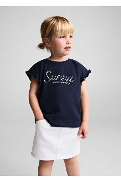 MANGO Baby Yazı işlemeli tişört