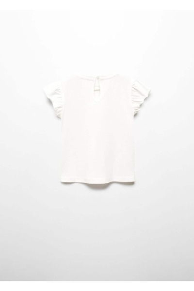 MANGO Baby T-Shirt από βαμβακερό βολάν