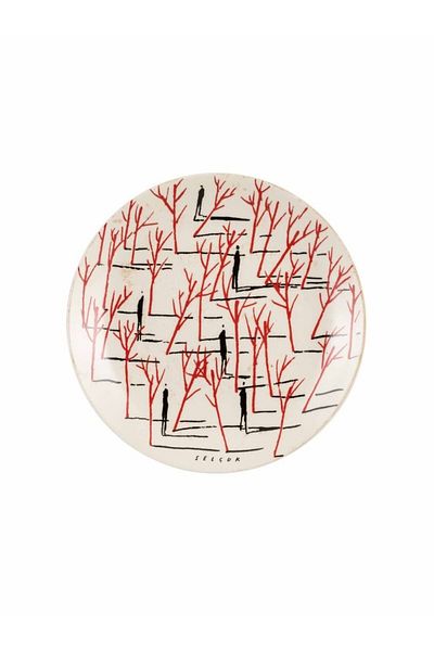 Paşabahçe Selçuk Demirel 1 PCS Silhouette Porcelain Plate