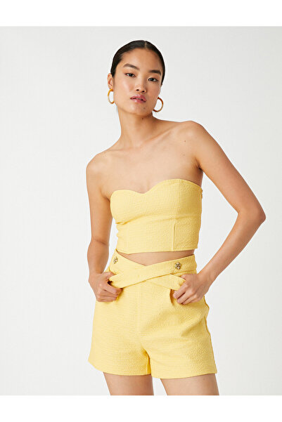 Koton Strapless Tweed Bustier