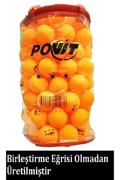 Povit 100 Piece Single Piece Missile Table Tennis Pompom Ball Orange / (Produced Without Assembly Curve!)