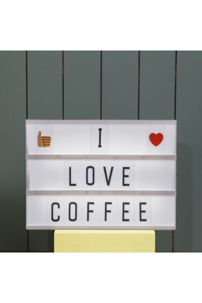 Petrix Beyaz Dekoratif Işıklı Harfli Pano