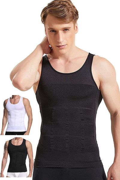 Young Fit Black Men's Corset Athlete - Size 2 Slimming, Upright Posture Assistant, Lifting