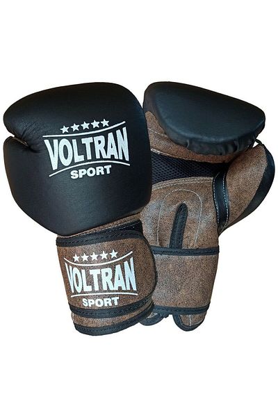 Voltran Faux Leather Black Naim Training Boxing - Kick Boxing and Muay Thai Gloves