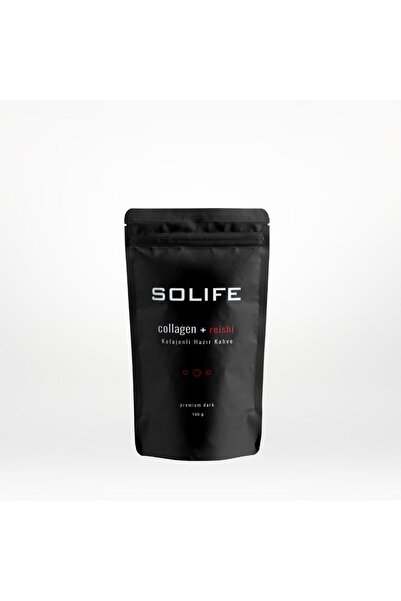 SOLIFE Reishi Mantarı Özlü Kolajenli Hazır Kahve Premium Dark 100 G