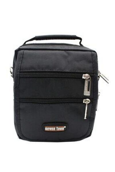 SEVENTEEN 3497 Multi-Compartment Men's Hand and Shoulder Strap Bag Black