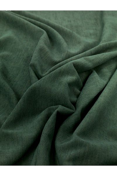 POYRAZ Matte Chenille Nefti Green Double Sided Sofa Sofa Bed Cover Shawl