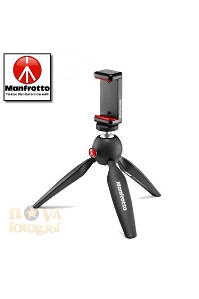 Manfrotto Mini Tripod + Universal Smartphone Clamp Black ( Mtpıxı Tripod + Mclamp )