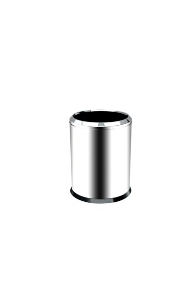 Palex 5 Lt Trash Can with Chrome Circle, Stylish and Durable Metal Design