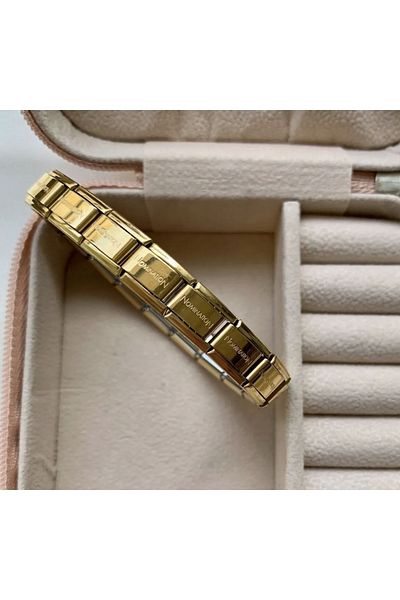 Juno Garage Unisex Italian Charm Steel Bracelet Gold Nomination