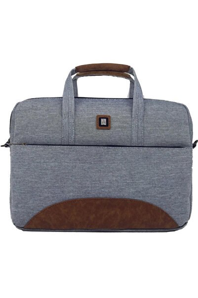 Minbag حقيبة لابتوب جين مقاس 15 بوصة، لون رمادي فاتح