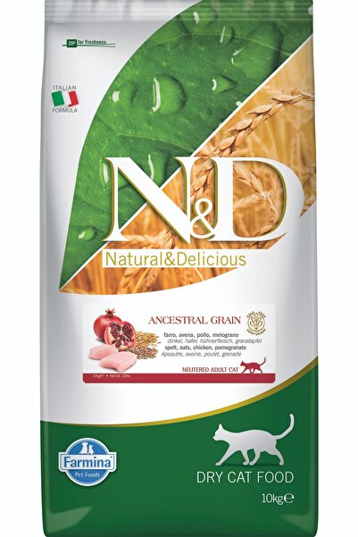 N&D Tavuklu Ve Narlı Düşük Tahıllı Kısırlaştırılmış Kedi Maması 10 Kg