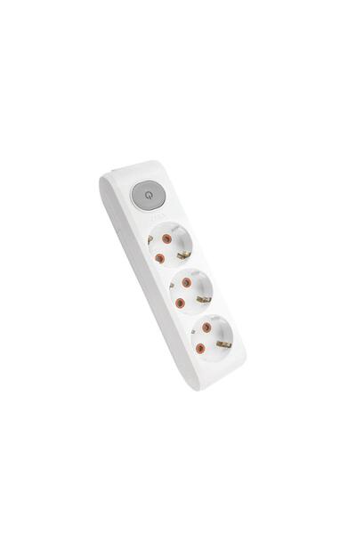 VİKO Viko Child Proof Multi-let Triple Grounded with Switch and Terminal Block - White (Wireless)