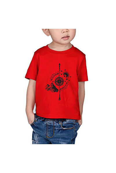 oneagılyazı تصميم البوصلة - تي شيرت مطبوع للأطفال