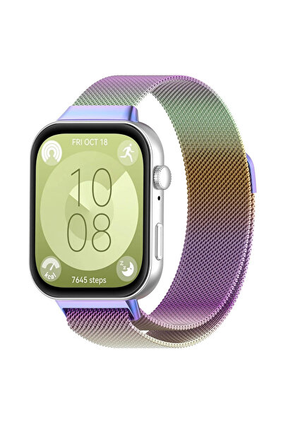 İncisoft Huawei Watch Fit 3 / Fit 4 / Fit 4 Pro Uyumlu Paslanmaz Hasır Örgü M...