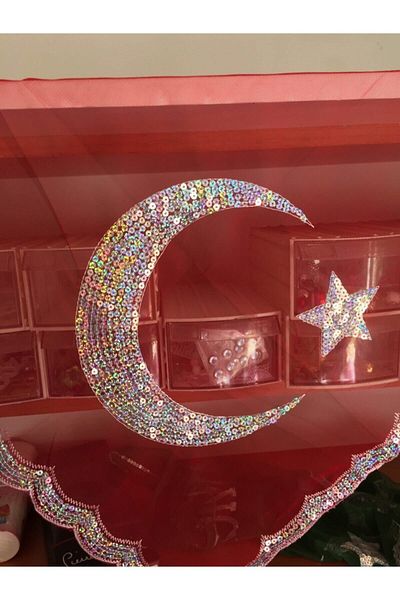GÜVEN Σάλι Στρατού Είναι τώρα Σάλι Στρατού Γυαλιστερό μισοφέγγαρο