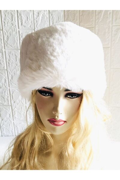 Mimosa White Faux Fur Kalpak