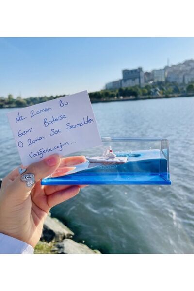 Selvica Batmayan Aşk Gemisi - Sevgiliye Hediye - Konsept Hediyelik - Hediye