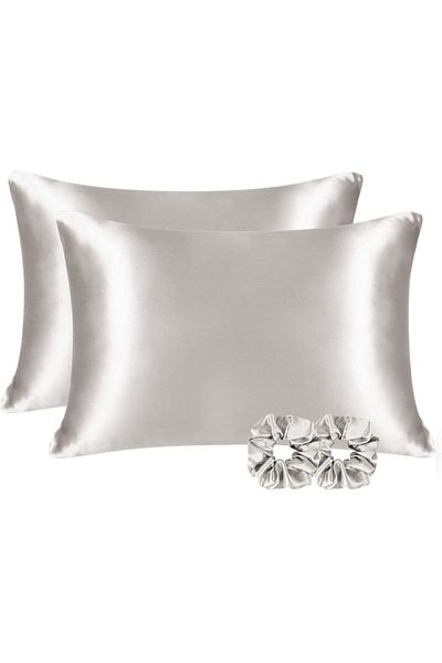 Tinybabyconcept 100% satin de matase 50x70 cm 2 fete de perna si 2 catarame Culoare gri