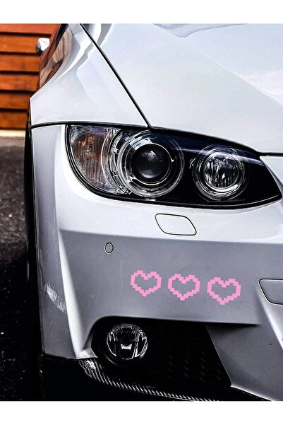 Janusmania Kalp Desenli Araba Sticker Oto Sticker