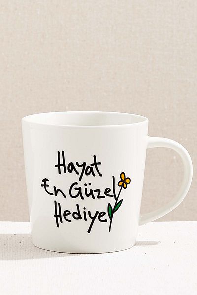Paşabahçe 1 Piece Life Is The Most Beautiful Gift Porcelain Mug
