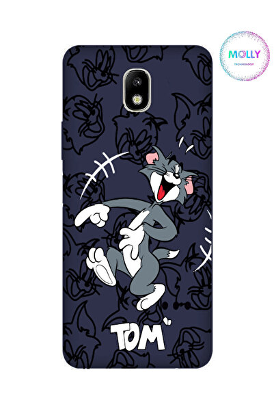 Molly Samsung Galaxy J7 PRO İçin Lacivert Tom Desenli Silikon Kılıf