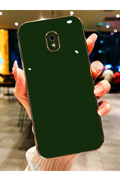 Molly Technology Samsung Galaxy J7 Pro İçin Koyu Yeşil Kenarları Gold Detaylı...