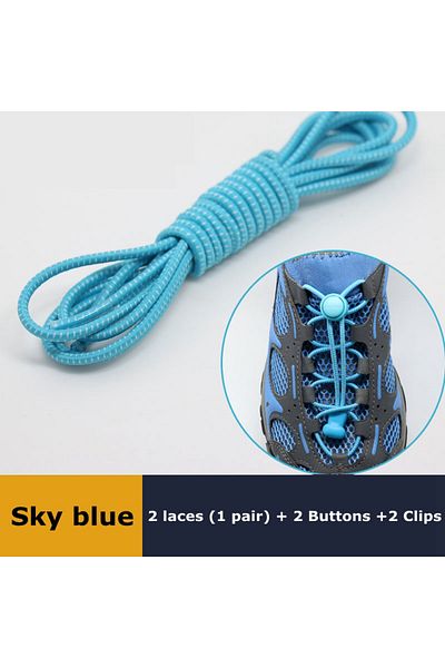 Choice 1Pair Elastic Shoelaces for Sneaker - Tie-Less Stretching Lock Lazy Laces Quick Rubber Shoe Laces