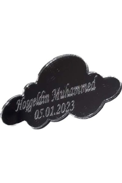 GÜVEN Lazer Kesim Pleksi Bulut Isim Hoşgeldin Bebek Doğum Günü Yazı Yapışkanl...