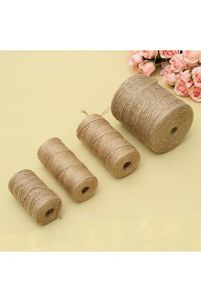 Choice 30/50/300Meters Natural Vintage Jute Rope Cord String Twine Burlap Ribbon Crafts Sewing DIY Jute ...