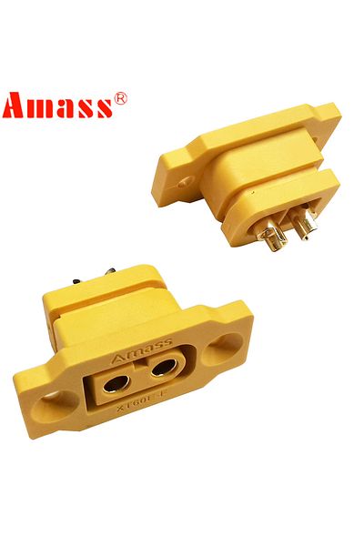 U-Angel-1988 5pc Amass XT60E-F Female Plug Large Current Gold/Brass Ni Plated Connector Power Battery Connecti...