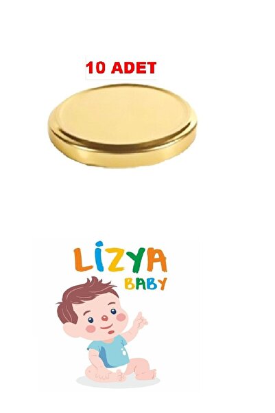 LİZYA BABY Gold Kapak 63 Mm Cam Kavanoz Kapağı 10 Adet Uygun Model 210 Cc 370 Cc 340 Cc