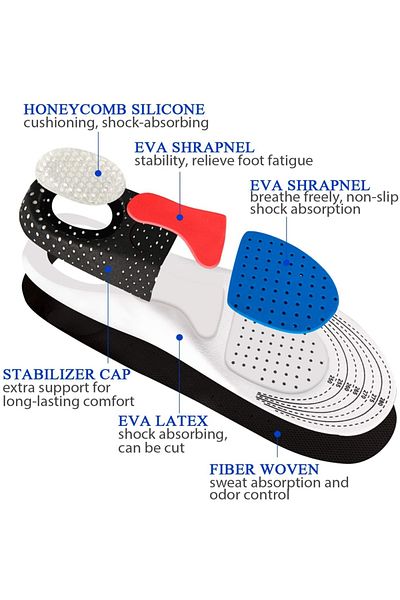 Choice Orthopedic Insoles for Man Women Memory Foam Cushion Gel Insole Silicone Arch Support Pads Sport ...