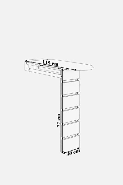 moka park avm Ütü Masası Papatya Duvara Monte Katlanabilir Ütü Masası Metal Yapılı