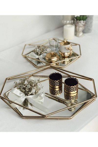 Aker Hediyelik Gold Prism Engagement Promise Tray - 200 Pieces Madlen Chocolate Gift