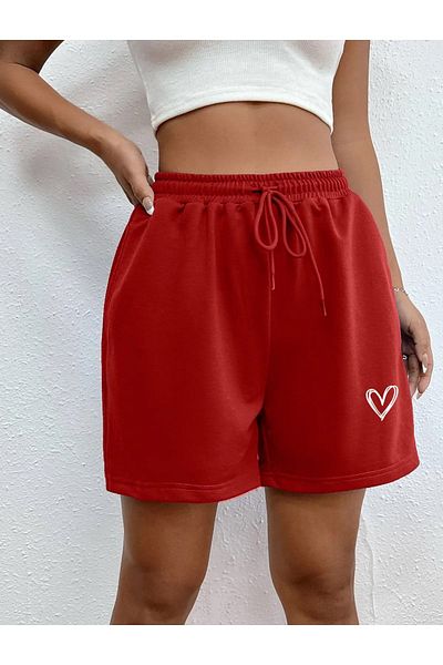DAXİS Sportwear Company Κοντό γυναικείο σορτς Heart Printed