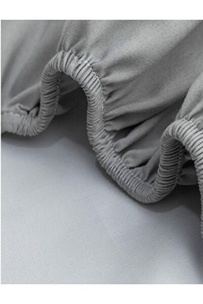 Sheri Home Lastikli Pamuk Penye Çarşaf 200x200 30cm SoftGREY01453881188