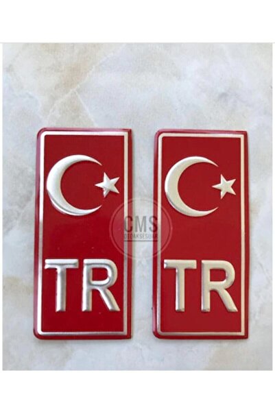 AKSESUAR DEPOSU Tr Plaka Stıcker 2'li - Türkiye Plaka Stıcker