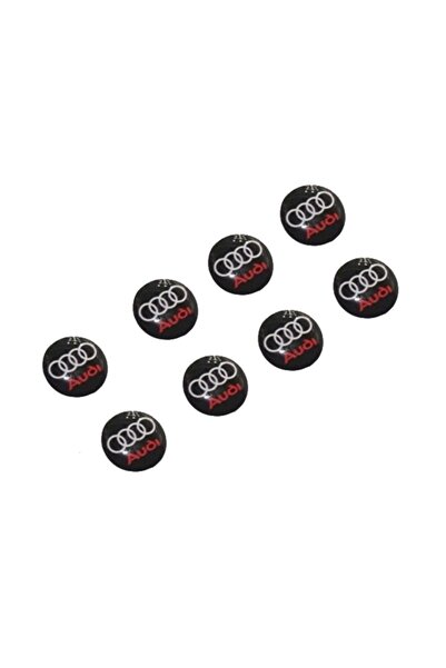 GARDENAUTO أودي شعار عجلة القيادة الطوربيد 12 مم قطرة ملصق شعار مجموعة 8 قطع