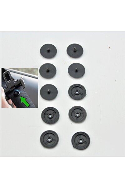 İDEAL OTOMOTİV 5li Set- Gri Emniyet Kemeri Klipsi Düğmesi Stop Düğme Toka