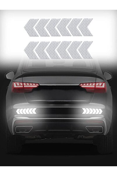 Özkaş ticaret Ok Işareti Reflektörlü Oto Aksesuar Sticker Işıldak Yapıştırıcı
