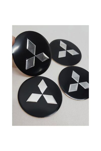 Rezzotto Mitsubishi Uyumlu Siyah Alüminyum Jant Arma Göbeği 60mm