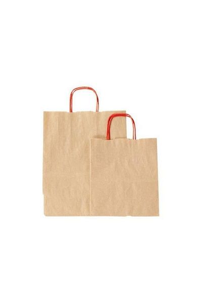 14Süs Screw Handle Kraft Bag - Kraft Bag 1000 Pieces, 32 Cm X 12 Cm X 41 Cm