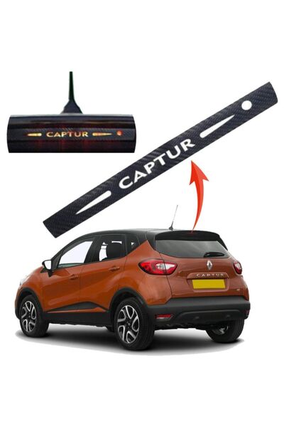GARDENAUTO Renault Captur 2013-2020 Karbon Arka Fren Stop Lambası Sticker
