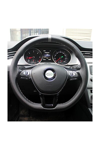 Fox Yüzüklü Karbon Model Dikişli Oto Direksiyon Kılıfı